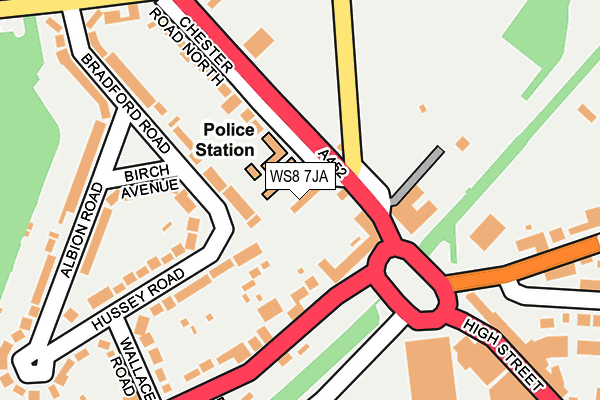 WS8 7JA map - OS OpenMap – Local (Ordnance Survey)