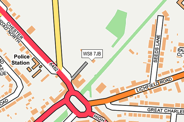 WS8 7JB map - OS OpenMap – Local (Ordnance Survey)