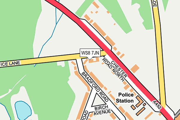 WS8 7JN map - OS OpenMap – Local (Ordnance Survey)