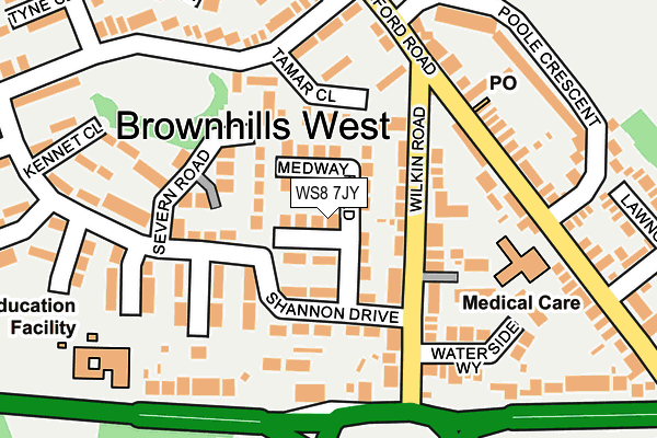 WS8 7JY map - OS OpenMap – Local (Ordnance Survey)