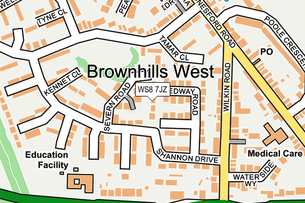 WS8 7JZ map - OS OpenMap – Local (Ordnance Survey)