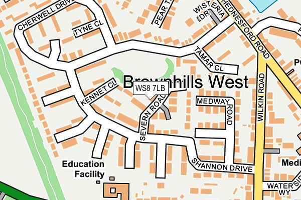 WS8 7LB map - OS OpenMap – Local (Ordnance Survey)