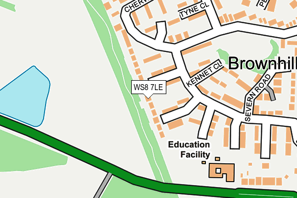 WS8 7LE map - OS OpenMap – Local (Ordnance Survey)