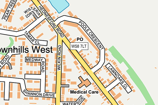 WS8 7LT map - OS OpenMap – Local (Ordnance Survey)