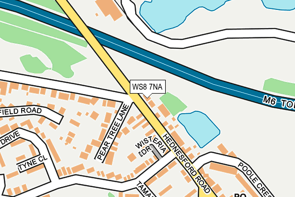 WS8 7NA map - OS OpenMap – Local (Ordnance Survey)
