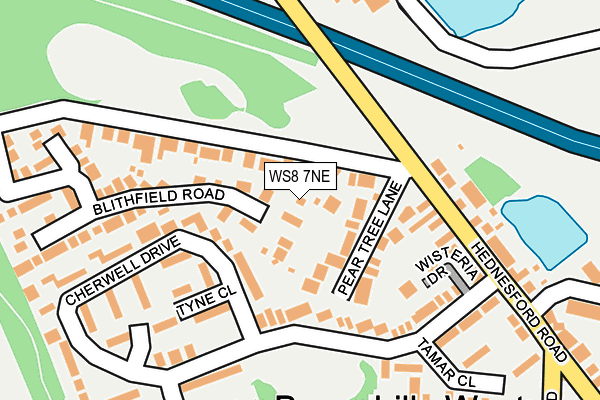 WS8 7NE map - OS OpenMap – Local (Ordnance Survey)