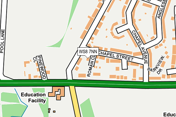 WS8 7NN map - OS OpenMap – Local (Ordnance Survey)