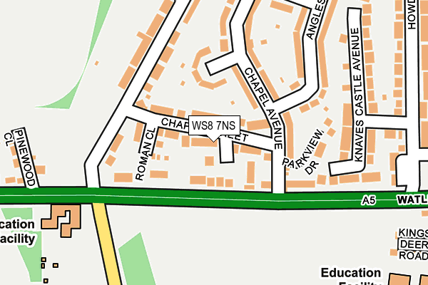 WS8 7NS map - OS OpenMap – Local (Ordnance Survey)