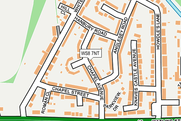 WS8 7NT map - OS OpenMap – Local (Ordnance Survey)