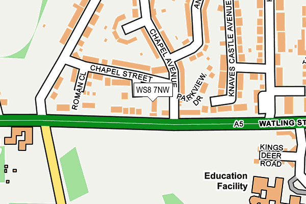 WS8 7NW map - OS OpenMap – Local (Ordnance Survey)