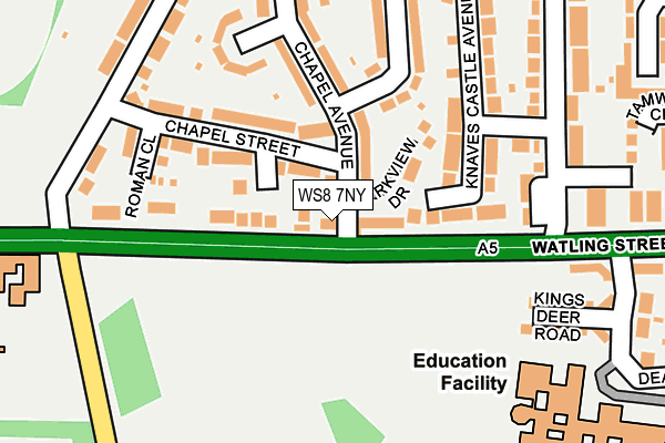 WS8 7NY map - OS OpenMap – Local (Ordnance Survey)