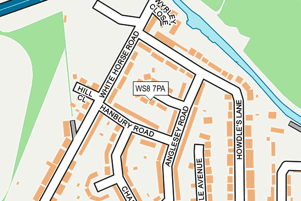 WS8 7PA map - OS OpenMap – Local (Ordnance Survey)
