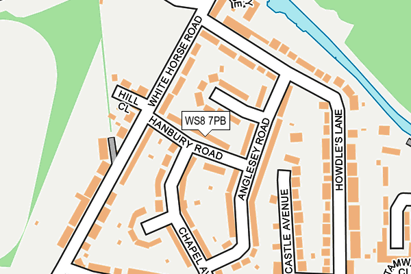 WS8 7PB map - OS OpenMap – Local (Ordnance Survey)