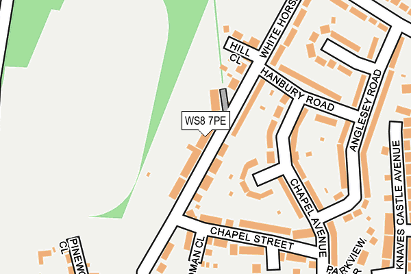 WS8 7PE map - OS OpenMap – Local (Ordnance Survey)