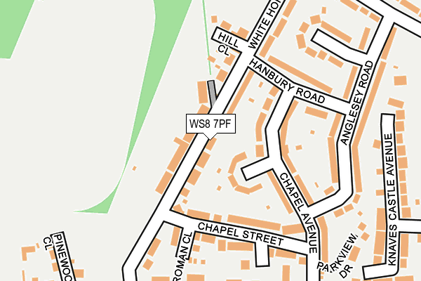 WS8 7PF map - OS OpenMap – Local (Ordnance Survey)