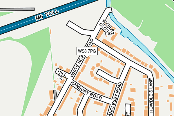 WS8 7PG map - OS OpenMap – Local (Ordnance Survey)