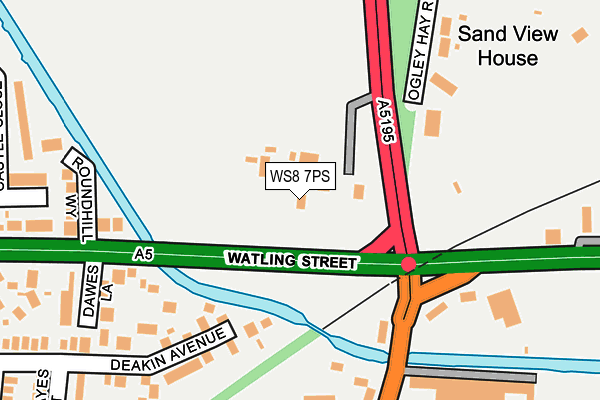 WS8 7PS map - OS OpenMap – Local (Ordnance Survey)