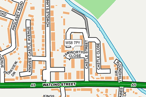 WS8 7PY map - OS OpenMap – Local (Ordnance Survey)