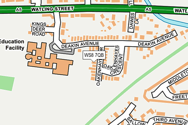 WS8 7QB map - OS OpenMap – Local (Ordnance Survey)