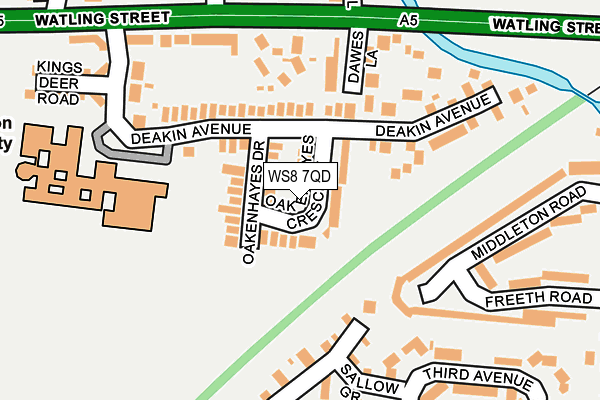 WS8 7QD map - OS OpenMap – Local (Ordnance Survey)