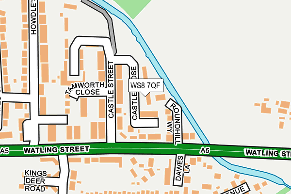 WS8 7QF map - OS OpenMap – Local (Ordnance Survey)