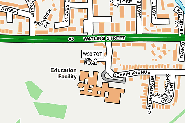 WS8 7QT map - OS OpenMap – Local (Ordnance Survey)