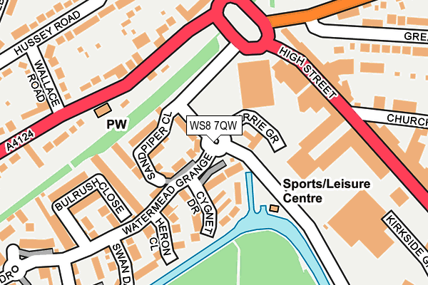 WS8 7QW map - OS OpenMap – Local (Ordnance Survey)