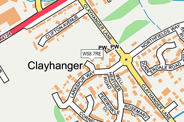 WS8 7RE map - OS OpenMap – Local (Ordnance Survey)