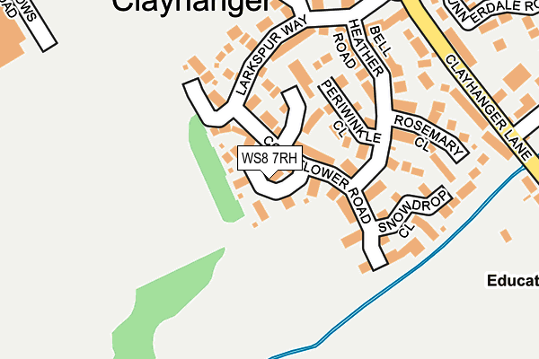 WS8 7RH map - OS OpenMap – Local (Ordnance Survey)