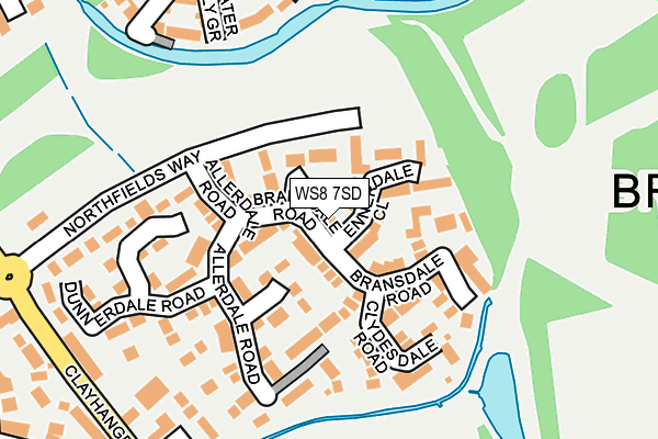 WS8 7SD map - OS OpenMap – Local (Ordnance Survey)
