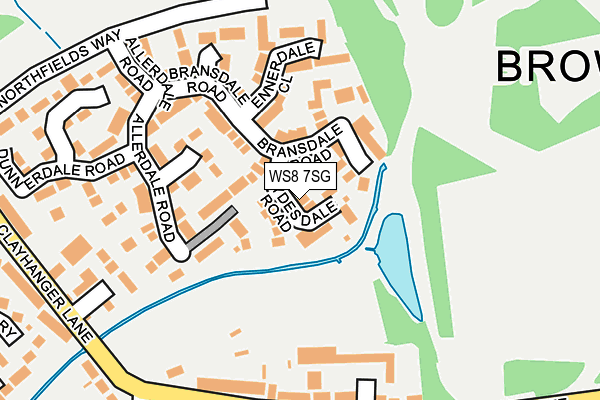 WS8 7SG map - OS OpenMap – Local (Ordnance Survey)