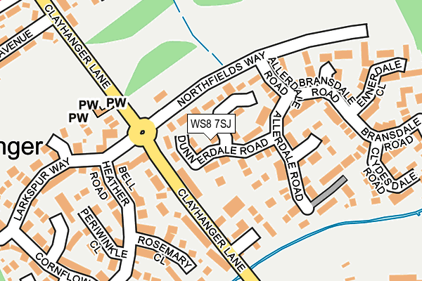 WS8 7SJ map - OS OpenMap – Local (Ordnance Survey)