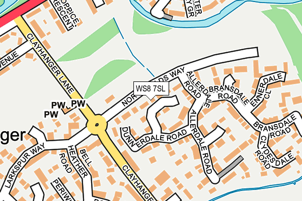 WS8 7SL map - OS OpenMap – Local (Ordnance Survey)