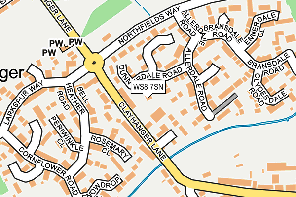 WS8 7SN map - OS OpenMap – Local (Ordnance Survey)