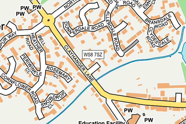 WS8 7SZ map - OS OpenMap – Local (Ordnance Survey)