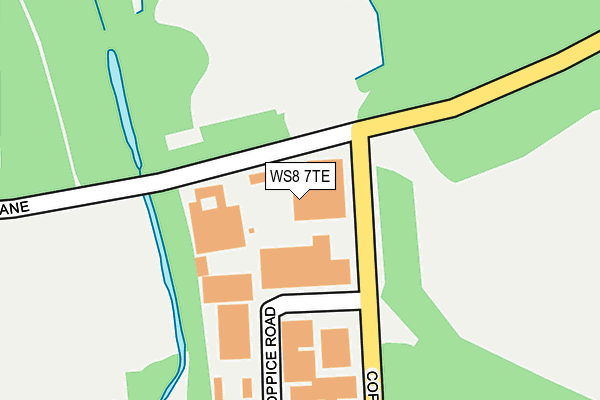 WS8 7TE map - OS OpenMap – Local (Ordnance Survey)