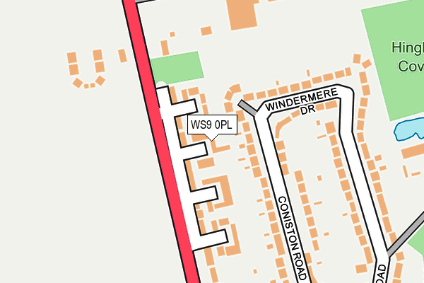 WS9 0PL map - OS OpenMap – Local (Ordnance Survey)
