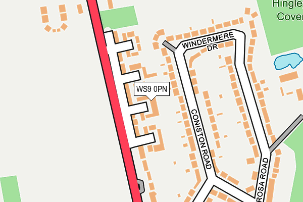 WS9 0PN map - OS OpenMap – Local (Ordnance Survey)