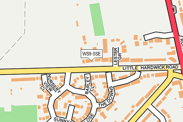 WS9 0SE map - OS OpenMap – Local (Ordnance Survey)