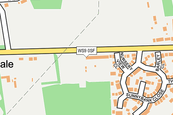 WS9 0SF map - OS OpenMap – Local (Ordnance Survey)