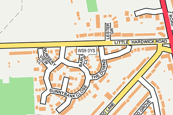 WS9 0YS map - OS OpenMap – Local (Ordnance Survey)
