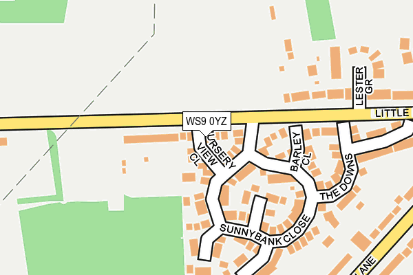 WS9 0YZ map - OS OpenMap – Local (Ordnance Survey)