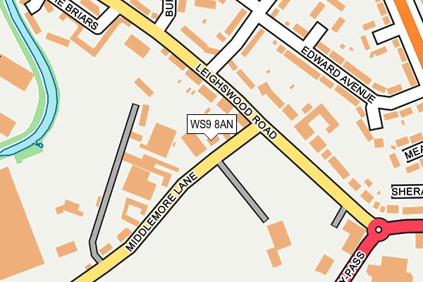 WS9 8AN map - OS OpenMap – Local (Ordnance Survey)