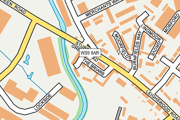 WS9 8AR map - OS OpenMap – Local (Ordnance Survey)