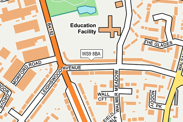 WS9 8BA map - OS OpenMap – Local (Ordnance Survey)