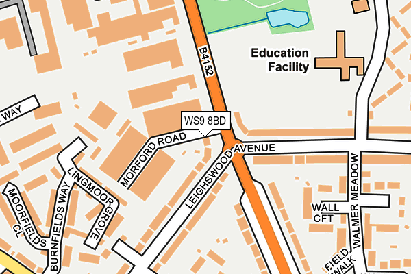 WS9 8BD map - OS OpenMap – Local (Ordnance Survey)