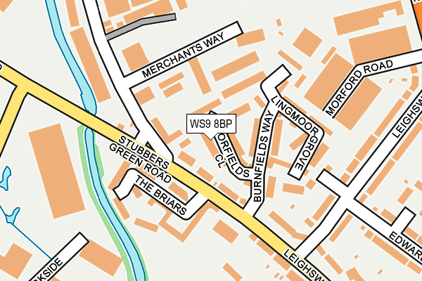 WS9 8BP map - OS OpenMap – Local (Ordnance Survey)