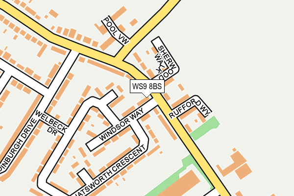 WS9 8BS map - OS OpenMap – Local (Ordnance Survey)