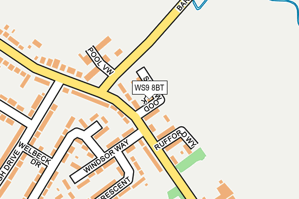 WS9 8BT map - OS OpenMap – Local (Ordnance Survey)
