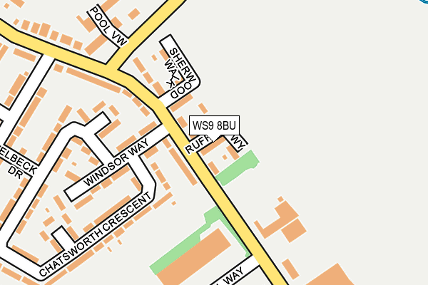 WS9 8BU map - OS OpenMap – Local (Ordnance Survey)